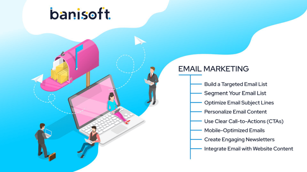 step by step funnel of email marketing infographic