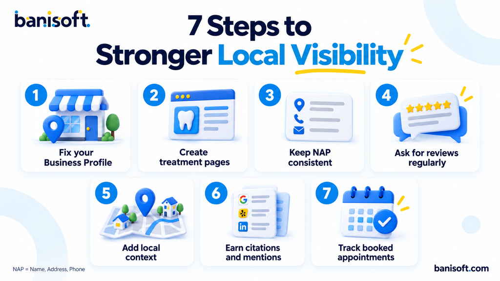 7-step local SEO framework for dental clinics