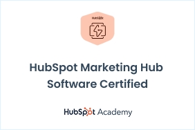 HubSpot Marketing Hub Software Certified